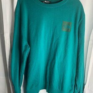 North Face Green Cotton Long Sleeve, XL